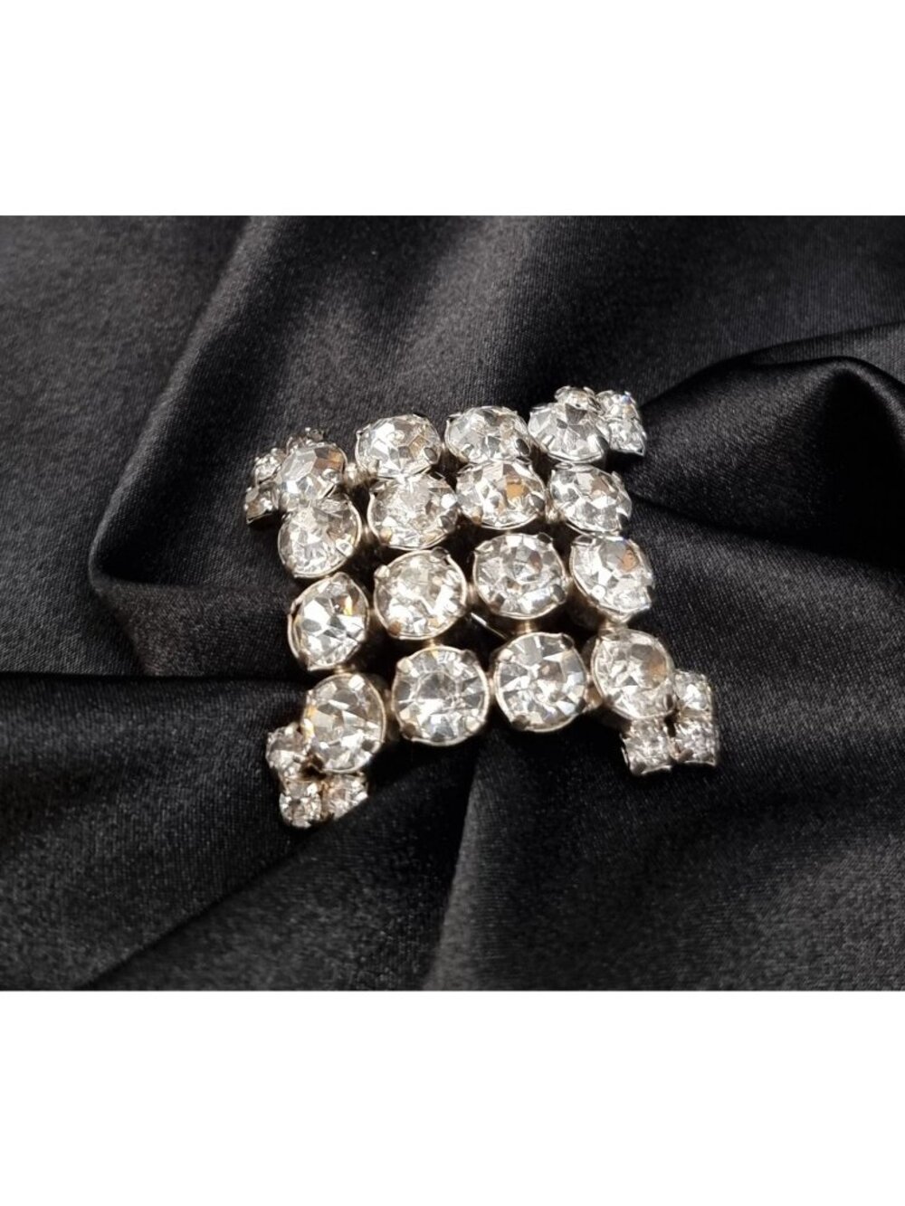Vintage 1950's-1960's Rhinestone Cluster Statement Brooch